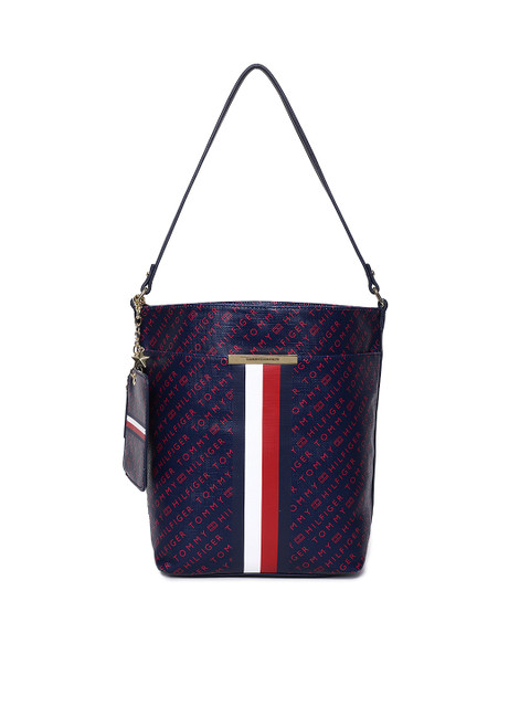 

Tommy Hilfiger Navy Blue Printed Tote Bag