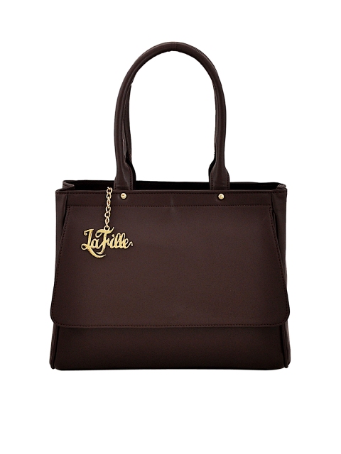 

LaFille Coffee Brown Solid Handheld Bag