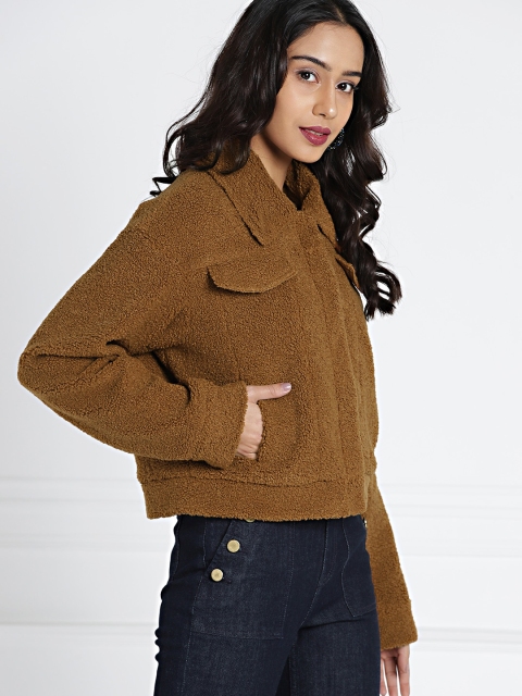 

all about youWomen Brown Solid Tailored Jacket