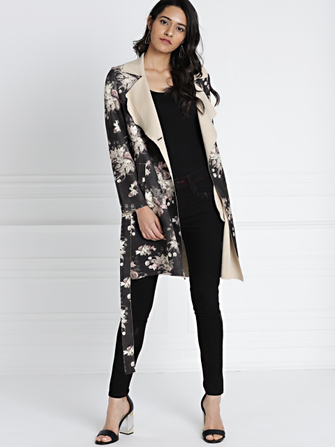 

all about you Women Grey Printed Tailored Suede Jacket