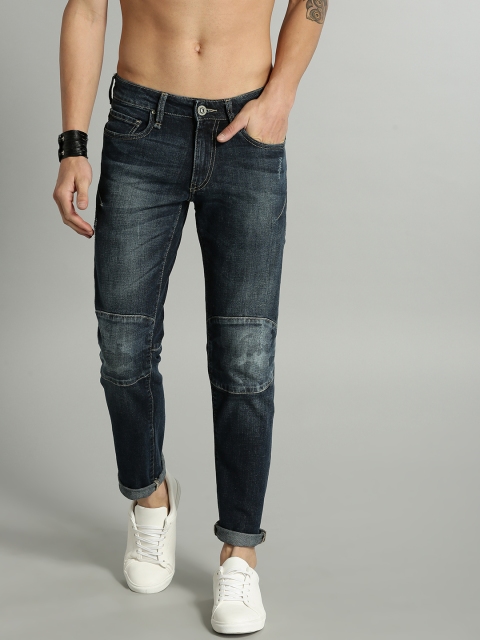 

Roadster Men Blue Slim Fit Mid-Rise Clean Look Stretchable Cropped Jeans