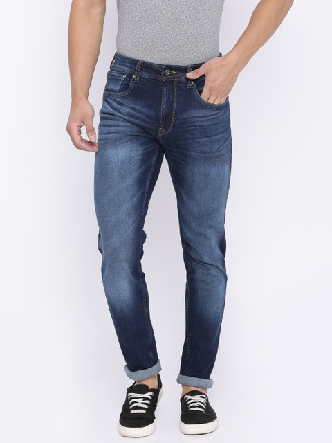 

Peter England Casuals Men Blue Tapered Fit Low-Rise Clean Look Stretchable Jeans
