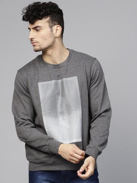 

HRX by Hrithik Roshan Men Charcoal Grey Crew Neck Athleisure Sweatshirt