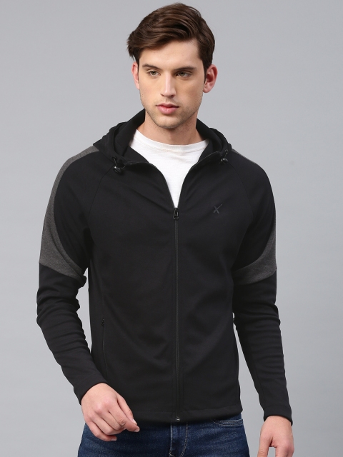 

HRX by Hrithik Roshan Men Black Hooded Active Sweatshirt
