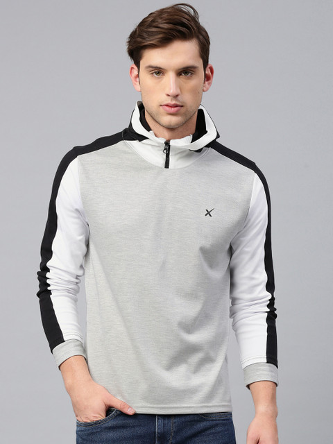 

HRX by Hrithik Roshan Men Off White Hooded Active Sweatshirt