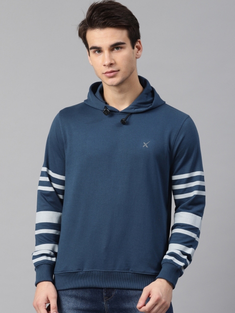 

HRX by Hrithik Roshan Men Blue Hooded Active Sweatshirt