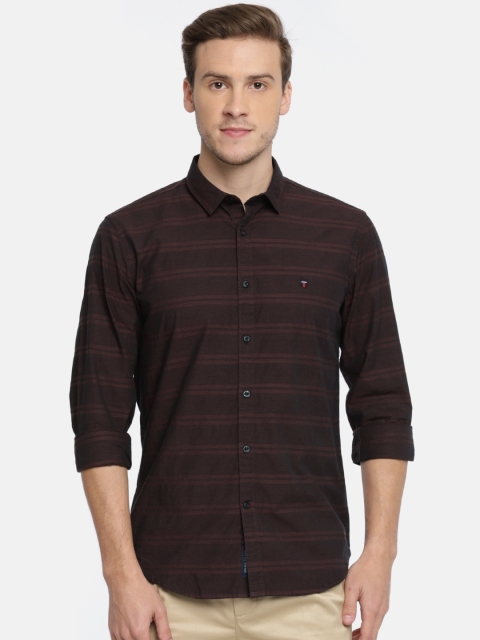 

Louis Philippe Sport Men Brown Slim Fit Striped Casual Shirt