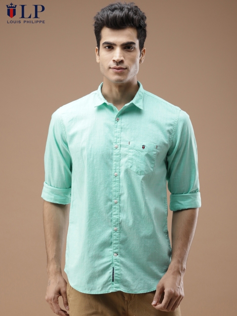 

Louis Philippe Sport Men Green Super Slim Fit Solid Casual Shirt