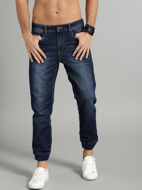 

Roadster Time Travlr Men Blue Slim Fit Mid-Rise Clean Look Stretchable Jogger Jeans