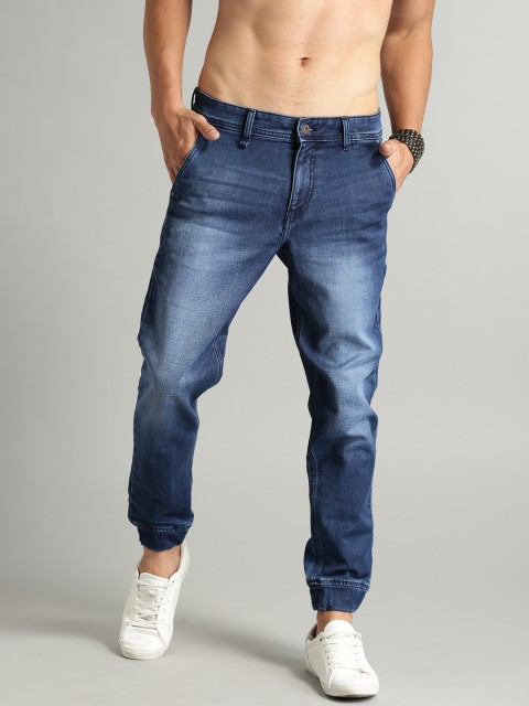 

Roadster Men Blue Jogger Fit Mid-Rise Clean Look Stretchable Jeans