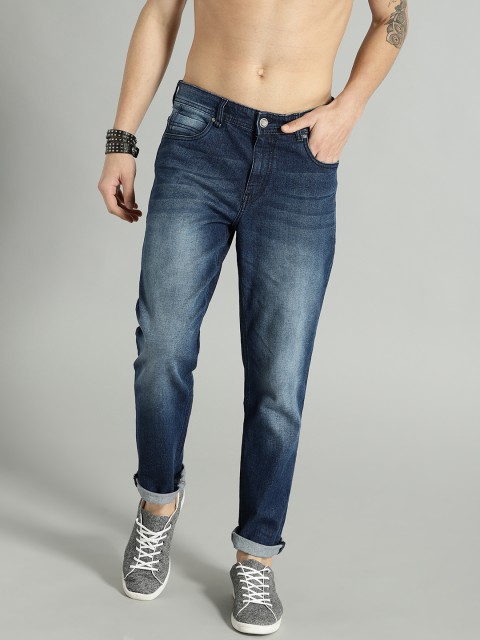 

Roadster Men Blue Carrot Regular Fit Mid-Rise Clean Look Stretchable Jeans