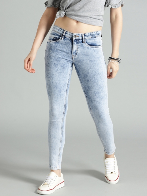 

Roadster Women Blue Skinny Fit Mid-Rise Clean Look Stretchable Jeans