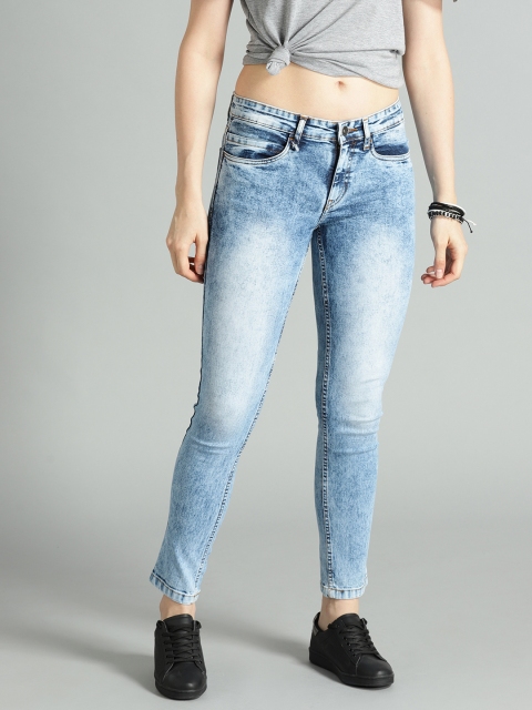

Roadster Women Blue Skinny Fit Mid-Rise Clean Look Stretchable Jeans