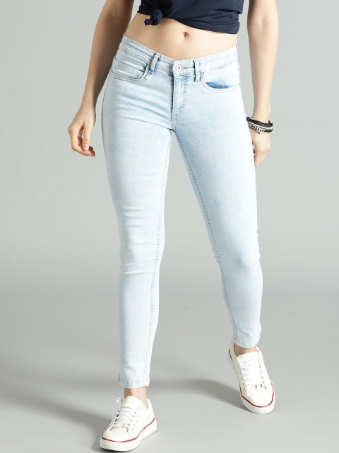 

Roadster Women Blue Skinny Fit Mid-Rise Clean Look Stretchable Jeans