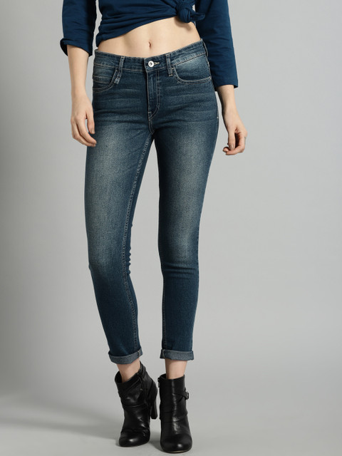 

Roadster Women Blue Skinny Fit Mid-Rise Clean Look Stretchable Jeans