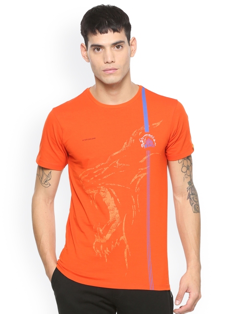 

Peter England Men Orange Chennai Super Kings Slim Fit T-shirt