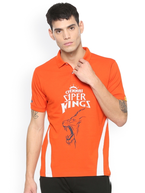 

Peter England Men Orange Chennai Super Kings Slim Fit T-shirt