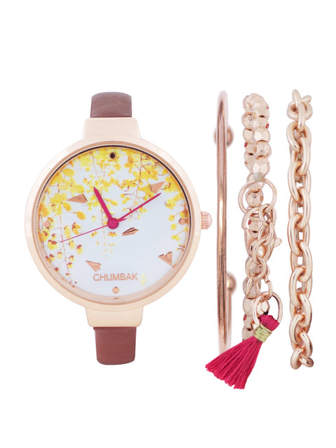 

Chumbak Women White Analogue Watch With Bracelet 8907605036071