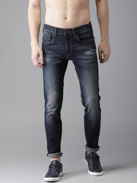

HERE&NOW Men Blue Slim Fit Mid-Rise Clean Look Stretchable Jeans