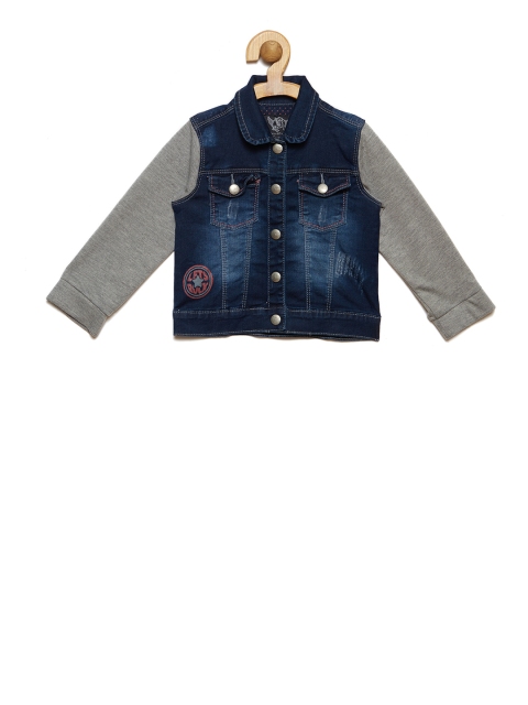 

TALES & STORIES Girls Blue Solid Denim Jacket
