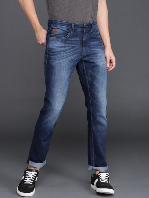 

WROGN Men Blue Slim Fit Mid-Rise Clean Look Stretchable Jeans