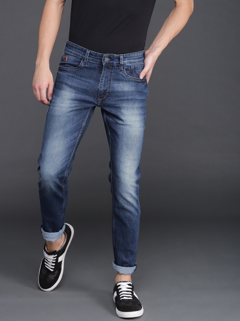 

WROGN Men Blue Slim Fit Mid-Rise Clean Look Stretchable Jeans