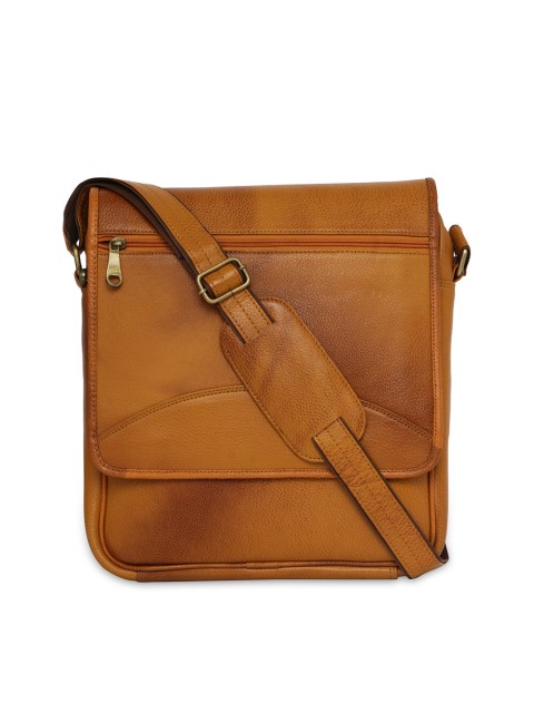 

Leather World Unisex Tan Solid Messenger Bag