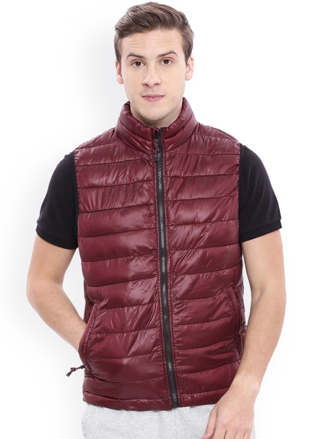 

Aeropostale Men Maroon Solid Puffer Jacket