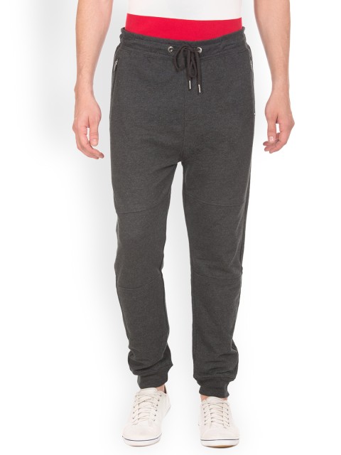 

Aeropostale Men Charcoal Grey Classic Slim Fit Joggers