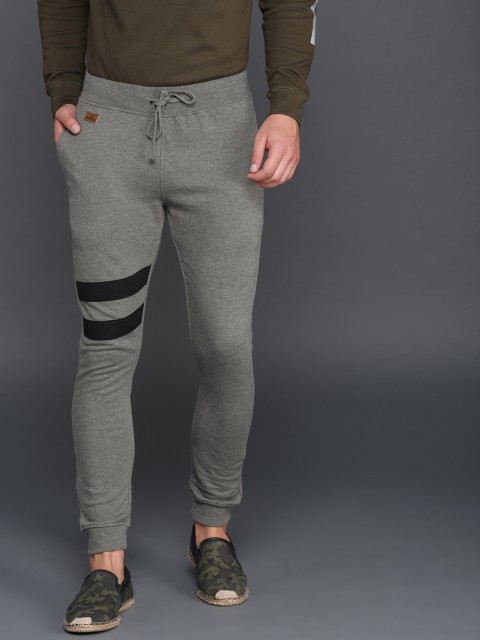 

WROGN Men Grey Regular Fit Solid Joggers