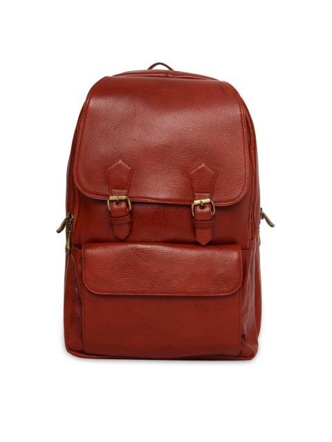 

Leather World Unisex Tan Solid Backpack