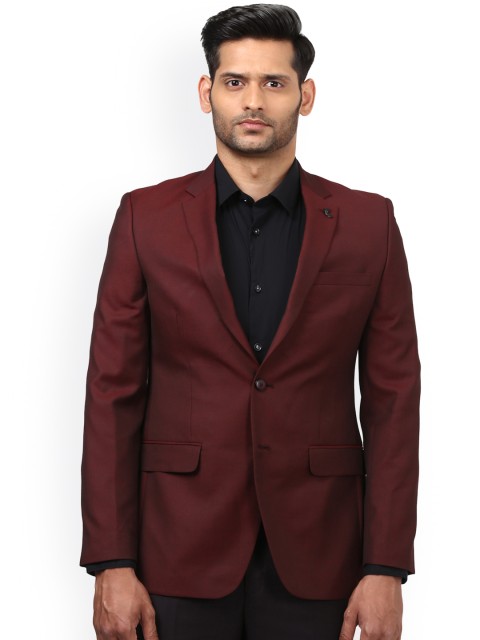 

Raymond Maroon Slim Fit Single-Breasted Formal Blazer