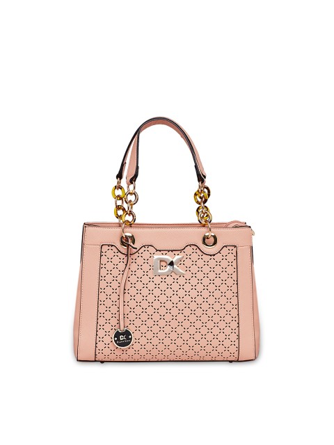 

Diana Korr Peach-Coloured Solid Shoulder Bag