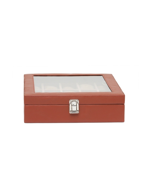 

Leather World Unisex 15 Slots Brown Watch Organiser Box