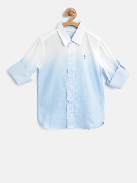 

Gini and Jony Boys Blue & White Dyed Casual Shirt