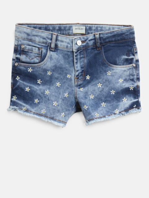 

Gini and Jony Girls Blue Washed Regular Fit Denim Shorts