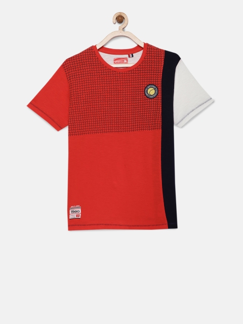 

Gini and Jony Boys Red Printed Round Neck T-shirt