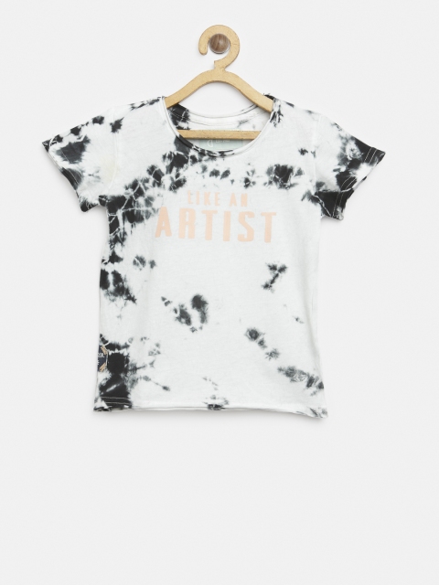 

Gini and Jony Boys White Tie & Dye Round Neck T-shirt