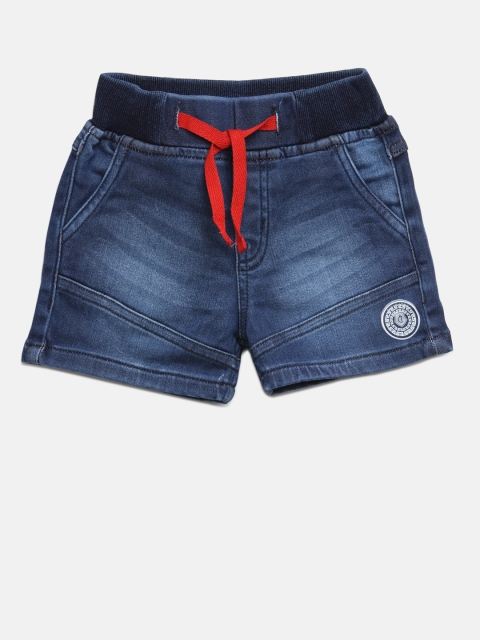 

Gini and Jony Boys Navy Blue Washed Regular Fit Denim Shorts