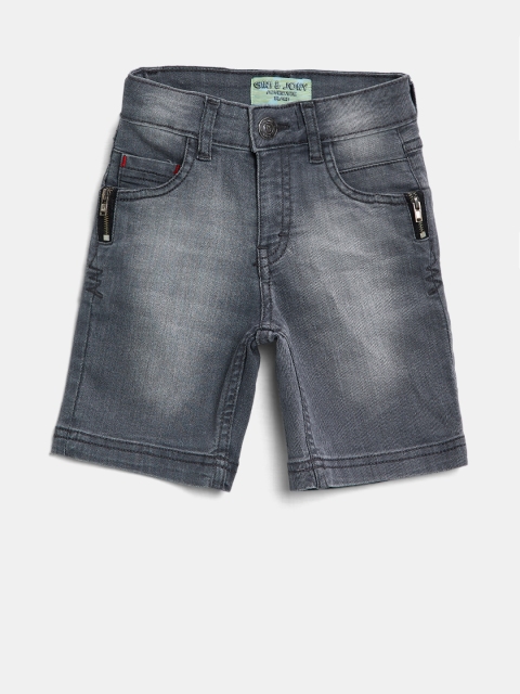 

Gini and Jony Boys Grey Washed Classic Fit Denim Shorts