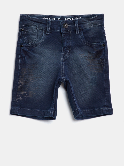 

Gini and Jony Boys Blue Washed Regular Fit Denim Shorts