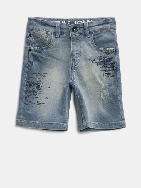 

Gini and Jony Boys Blue Washed Regular Fit Denim Shorts