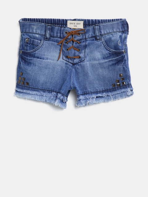 

Gini and Jony Girls Blue Washed Denim Shorts