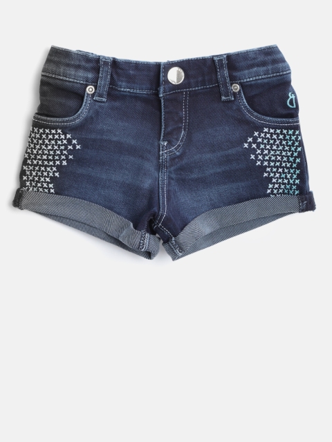 

Gini and Jony Girls Navy Washed Denim Shorts, Navy blue