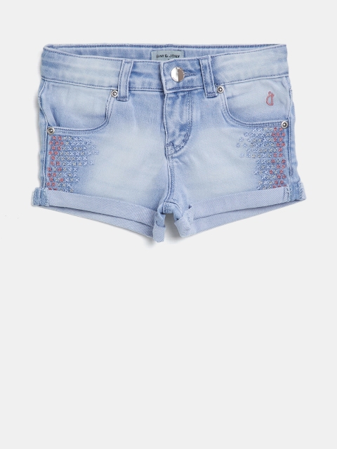 

Gini and Jony Girls Blue Washed Denim Shorts
