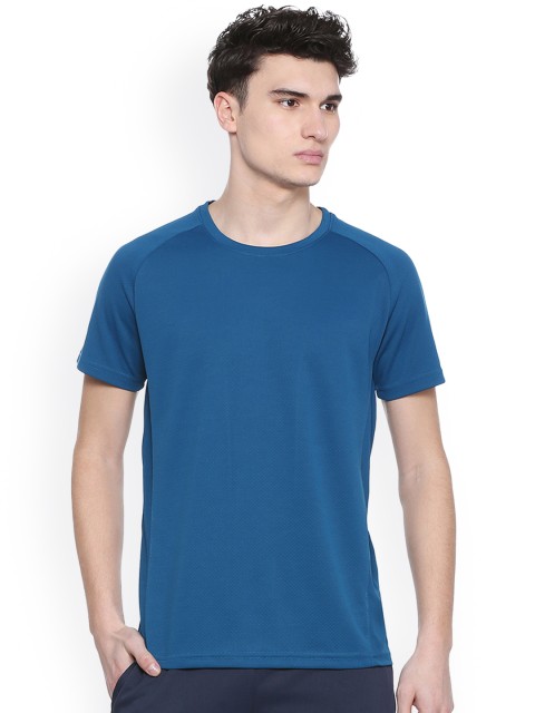 

People Men Blue Solid Round Neck T-shirt