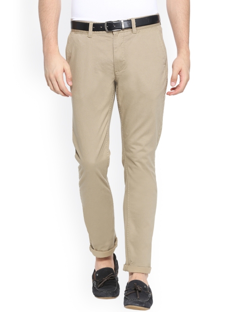 

People Men Beige Regular Fit Solid Chinos