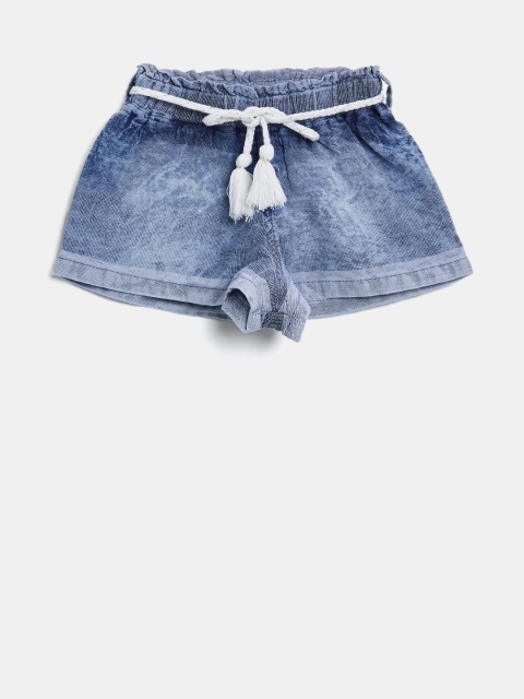 

Gini and Jony Girls Blue Washed Regular Fit Denim Shorts