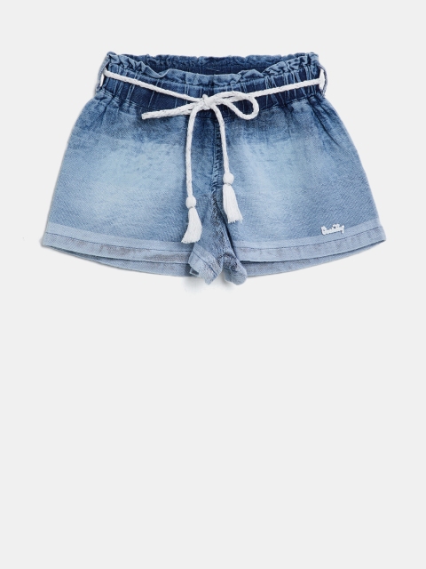 

Gini and Jony Girls Blue Washed Regular Fit Denim Shorts