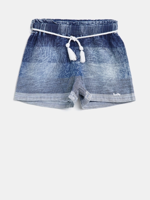 

Gini and Jony Girls Blue Washed Regular Fit Denim Shorts
